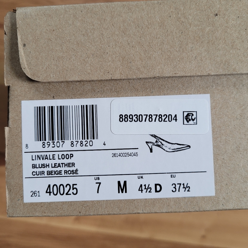 Clarks Blush Leather Slingback Pumps size 7 - Picture 5 of 5